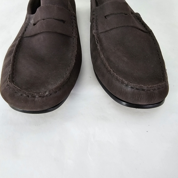 Laurent Effel Chocolate Brown Suede Leather Loafer Driving Shoe Size 44 - Picture 5 of 9